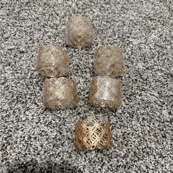 Other - Set of 6 Gold Plated Napkin Rings